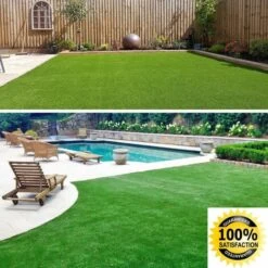 Prato Artificiale 40 Mm Erba Sintetica 4 Sfumature Finta Manto Erboso Giardino 1x10mt 10mq -Negozio al dettaglio Evergreen 23796428 5