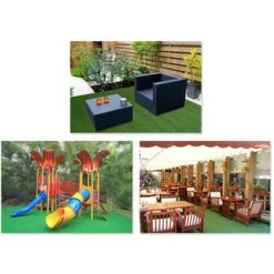 Erba Sintetica Drenante 7mm Prato Sintetico Alta Qualita 100% Made In Italy - 1 Metro X 1 Metro -Negozio al dettaglio Evergreen 23967697 5