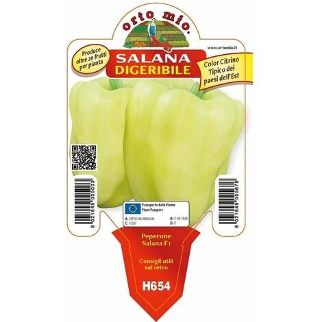 Peperone Digeribile Citrino Salana Laguna F1 - 1 Pianta V.10 Cm - Orto Mio 1 Peperone Digeribile Citrino Salana Laguna F1 - 1 Pianta V.10 Cm - Orto Mio