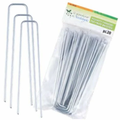 Picchetti Ferma Prato Sintetico 20 Pz 20 X 4 Cm Fermaprato 1 Picchetti Ferma Prato Sintetico 20 Pz 20 X 4 Cm Fermaprato