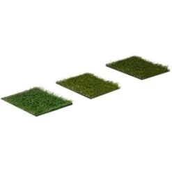Erba Sintetica 3 Campioni 20 X 17 Cm Altezza 20 - 30 Mm Resistente Ai Raggi UV