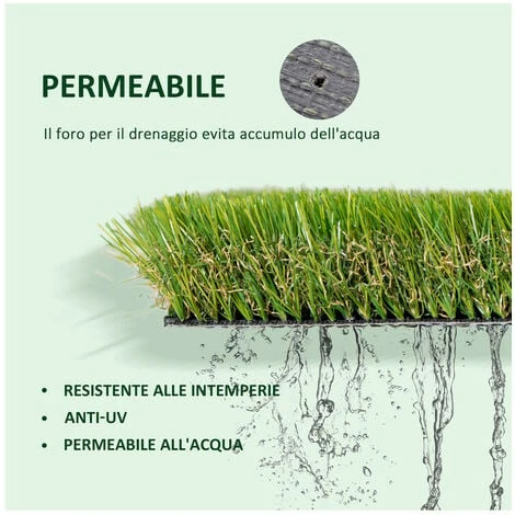 PRATO SINTETICO Manto Erboso Erba GIARDINO Tappeto 30 MM Misura 2 Metri X 5 Metri 3 PRATO SINTETICO Manto Erboso Erba GIARDINO Tappeto 30 MM Misura 2 Metri X 5 Metri - immagine 3