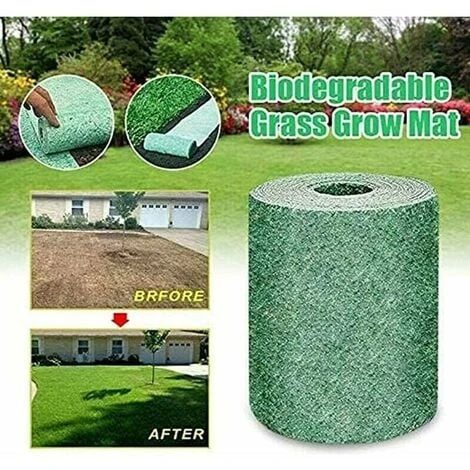 Rotolo Di Tappetino Per Semi Di Erba, Tappetino Biodegradabile Per La Coltivazione Dell'erba, Tappetino Per Semi Di Erba Fertilizzante Giardino Picnic Giardinaggio Tappetino Per Piantare Prato 20 × 10 2 Rotolo Di Tappetino Per Semi Di Erba, Tappetino Biodegradabile Per La Coltivazione Dell'erba, Tappetino Per Semi Di Erba Fertilizzante Giardino Picnic Giardinaggio Tappetino Per Piantare Prato 20 × 10 - immagine 2
