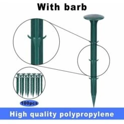 Pali Da Giardino In Plastica 100 Pezzi Pali Di Fissaggio Da Giardino Per Il Fissaggio Della Protezione Dai Raggi UV Delle Erbacce Verdi -Negozio al dettaglio Evergreen 95767801 4