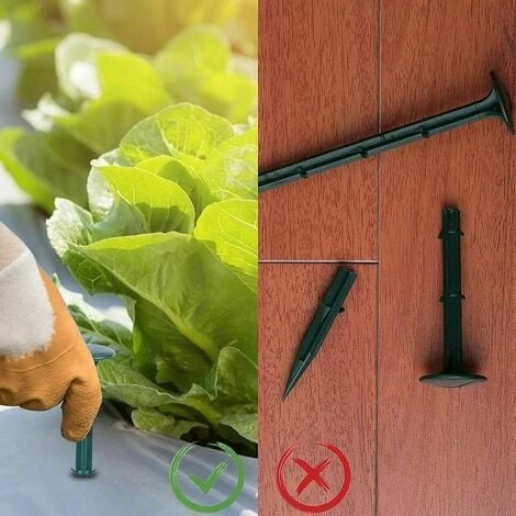 Per Giardino Per Panno Per Erbacce Protezione UV (100 Pezzi Verde)Picchetti Di Fissaggio Da Giardino In Plastica2 3 Per Giardino Per Panno Per Erbacce Protezione UV (100 Pezzi Verde)Picchetti Di Fissaggio Da Giardino In Plastica2 - immagine 3