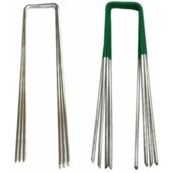 Inserto Per Prato Prato Per Prato Artificiale Per Esterni Giardino Universale Pali A Forma Di U Forte Fissaggio Del Busto Acciaio Zincato Mezzo Verde Con Estremità Smussata 3,515 Cm 30 Pezzi ， -Negozio al dettaglio Evergreen 96191874 5