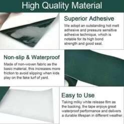 Striscia Per Erba 15cm5m Nastro Antiscivolo Per Cuciture In Erba Artificiale Striscia Autoadesiva Per Cuciture In Erba Presa Forte Per Erba Artificiale Giardino Prato Tappeti Balconi, Verde, 1 Pz ， Fo -Negozio al dettaglio Evergreen 96231661 4